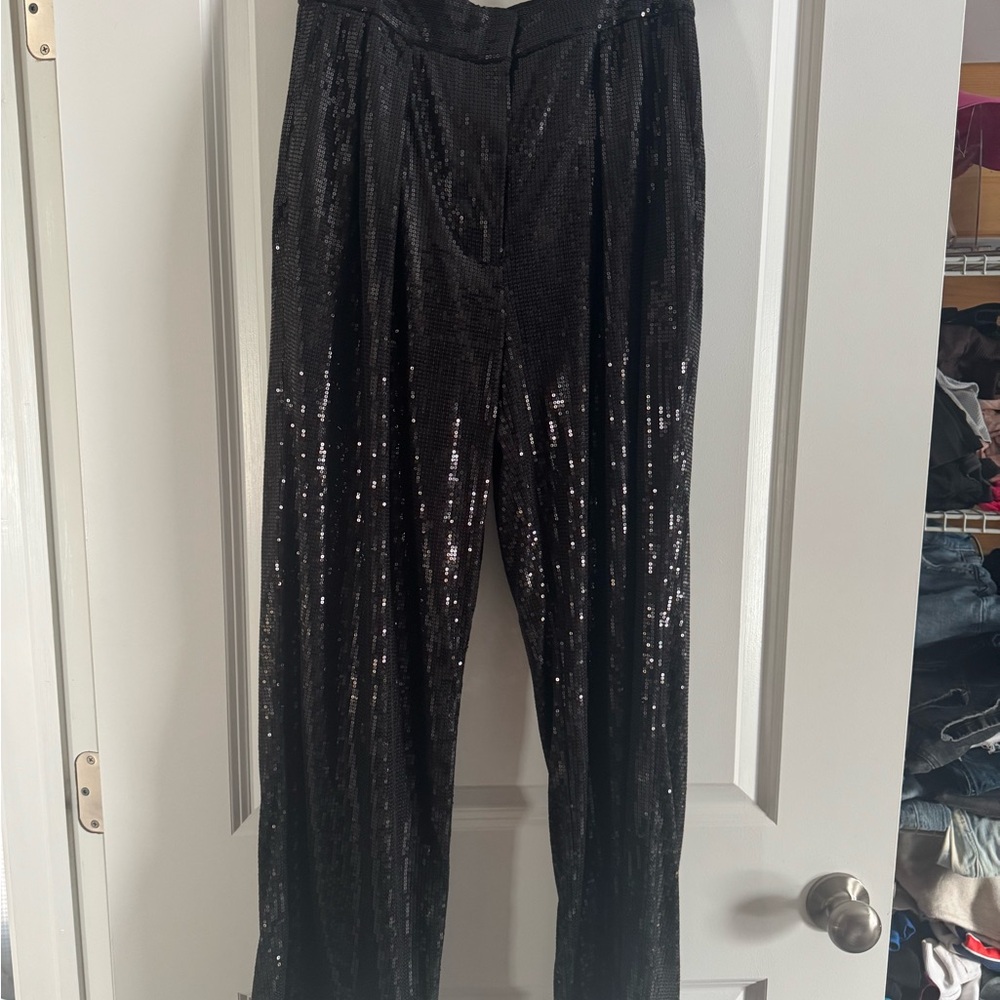 Black Sequin Pants